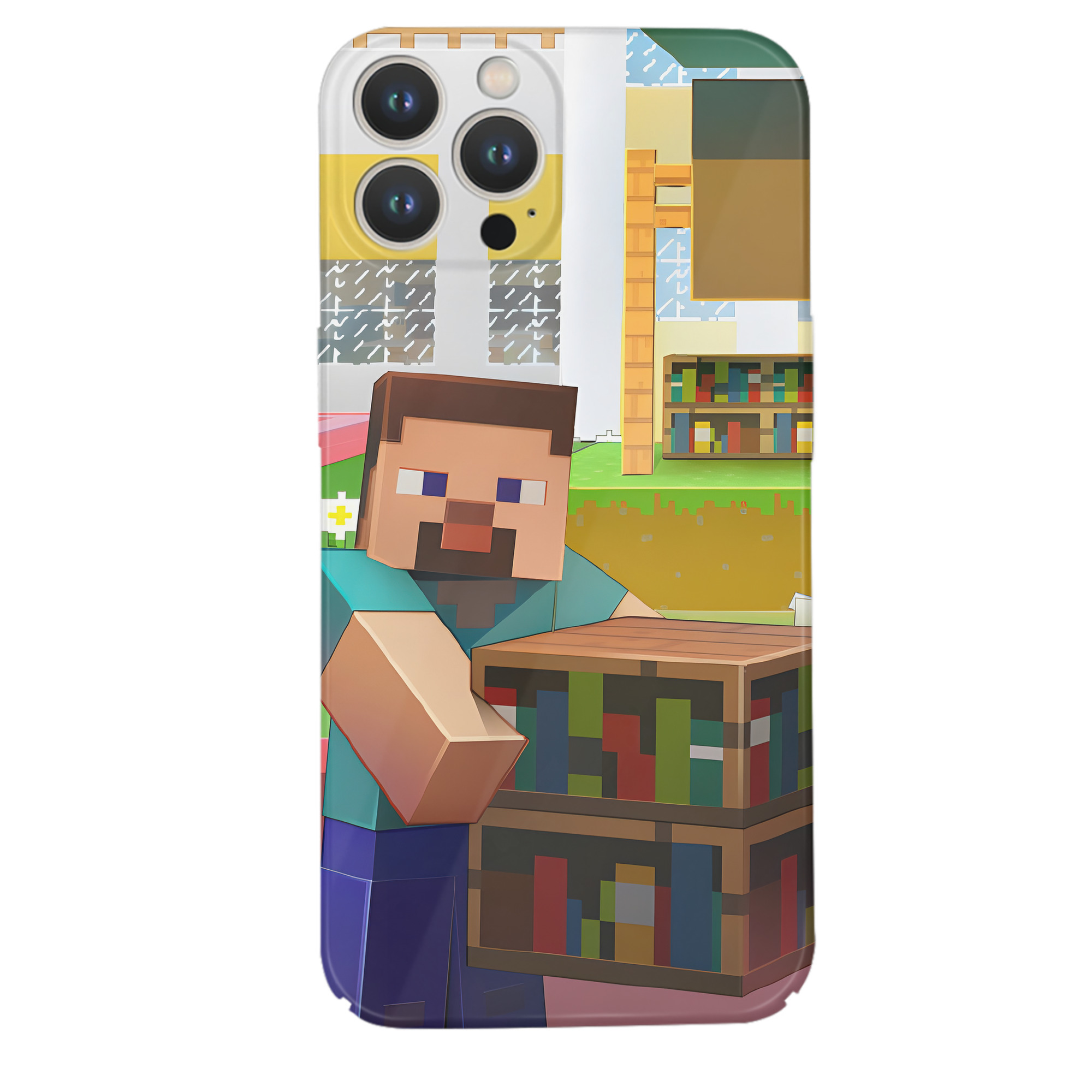 （画像用） マインクラフト ブロックの世界 Minecraft MC Block world 【iPhone 14シリーズ対応】ハードケース